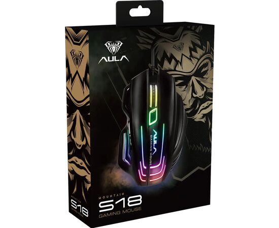 Мышка Aula S18 USB Black (S18), изображение 4 Мышка Aula S18 USB Black (S18), изображение 4