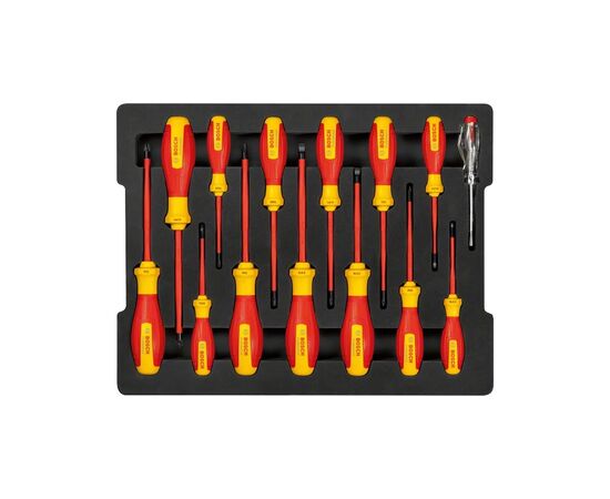 Набор отверток Bosch Professional, (змішаний), VDE, 14 шт (1.600.A02.NF9), изображение 4 Набор отверток Bosch Professional, (змішаний), VDE, 14 шт (1.600.A02.NF9), изображение 4