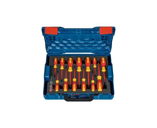 Набор отверток Bosch Professional, (змішаний), VDE, 14 шт (1.600.A02.NF9), изображение 5 Набор отверток Bosch Professional, (змішаний), VDE, 14 шт (1.600.A02.NF9), изображение 5