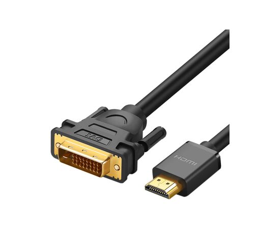 Кабель мультимедийный HDMI M to DVI M 1.0m HD106 black Ugreen (30116) Кабель мультимедийный HDMI M to DVI M 1.0m HD106 black Ugreen (30116)