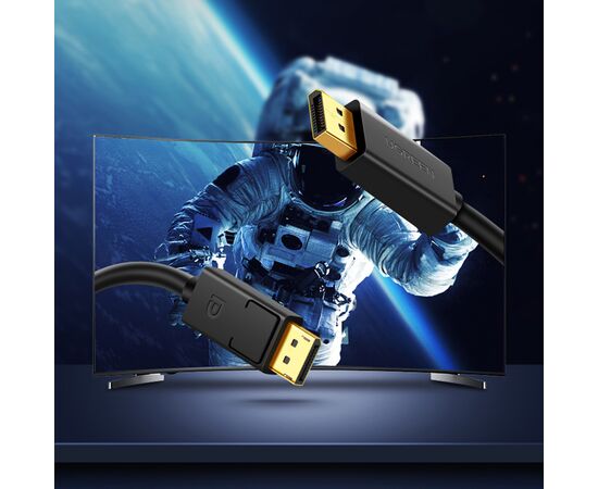 Кабель мультимедийный DisplayPort M to DisplayPort M 1.0m DP102 black Ugreen (10244), изображение 7 Кабель мультимедийный DisplayPort M to DisplayPort M 1.0m DP102 black Ugreen (10244), изображение 7