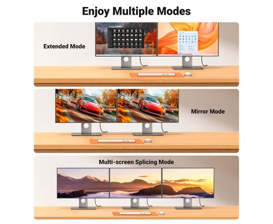 Кабель мультимедийный DisplayPort M to HDMI M 1.0m V2.0 4K30Hz DP125 black Ugreen (35840), изображение 8 Кабель мультимедийный DisplayPort M to HDMI M 1.0m V2.0 4K30Hz DP125 black Ugreen (35840), изображение 8