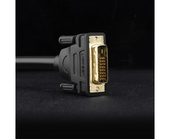 Кабель мультимедийный DVI M to DVI M 3.0m 24+1pin DV101 black Ugreen (11607), изображение 3 Кабель мультимедийный DVI M to DVI M 3.0m 24+1pin DV101 black Ugreen (11607), изображение 3