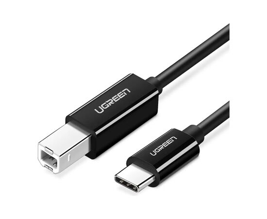 Кабель для принтера USB-C 2.0 to BM 2.0m US241 black Ugreen (50446) Кабель для принтера USB-C 2.0 to BM 2.0m US241 black Ugreen (50446)