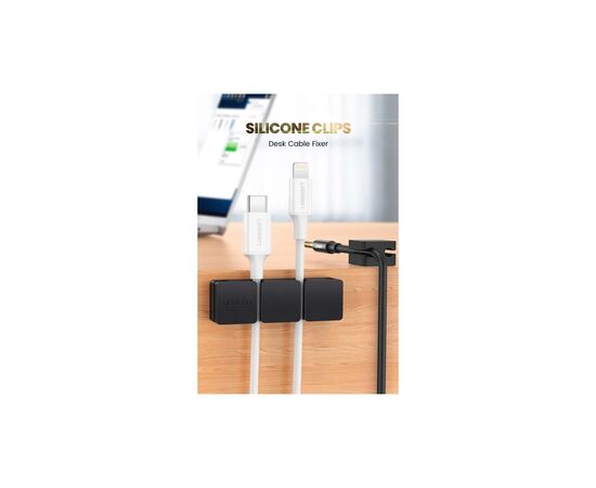 Держатель для кабеля Ugreen LP208 Cable Holder Clips Black (70585), изображение 4 Держатель для кабеля Ugreen LP208 Cable Holder Clips Black (70585), изображение 4