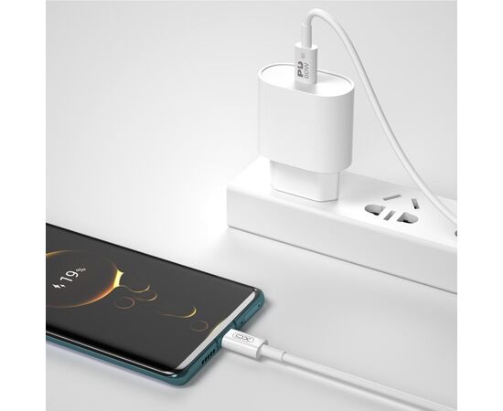 Дата кабель USB-C to USB-C 2.0m 100W white XO (CB-Q100-2CC), изображение 4 Дата кабель USB-C to USB-C 2.0m 100W white XO (CB-Q100-2CC), изображение 4