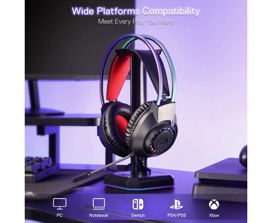 Наушники Redragon Scream H231 USB Black (71931), изображение 2 Наушники Redragon Scream H231 USB Black (71931), изображение 2
