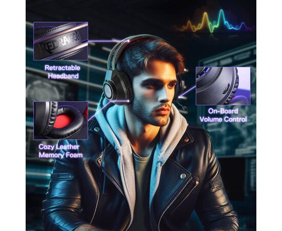 Наушники Redragon Scream H231 USB Black (71931), изображение 3 Наушники Redragon Scream H231 USB Black (71931), изображение 3