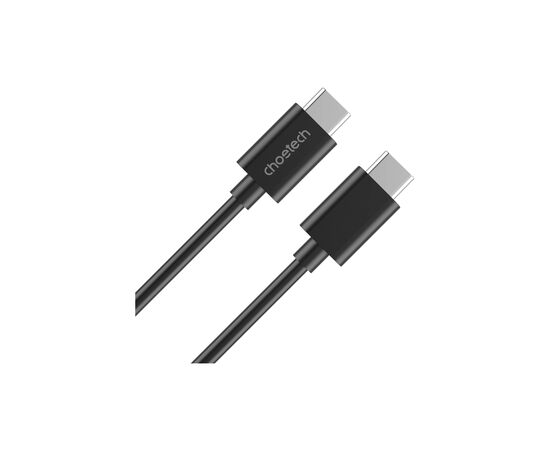 Дата кабель USB-C to USB-C 1.0m 3A black Choetech (CC0002-V2), изображение 2 Дата кабель USB-C to USB-C 1.0m 3A black Choetech (CC0002-V2), изображение 2