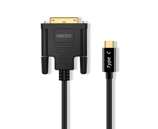Кабель мультимедийный USB-C to DVI M 1.8m black Choetech (XCD-0018-BK) Кабель мультимедийный USB-C to DVI M 1.8m black Choetech (XCD-0018-BK)