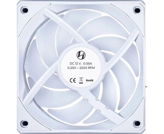 Кулер для корпуса Lian Li Uni Fan CL WIRELESS 120-3, White (G99.12CL1W3W.00), изображение 4 Кулер для корпуса Lian Li Uni Fan CL WIRELESS 120-3, White (G99.12CL1W3W.00), изображение 4