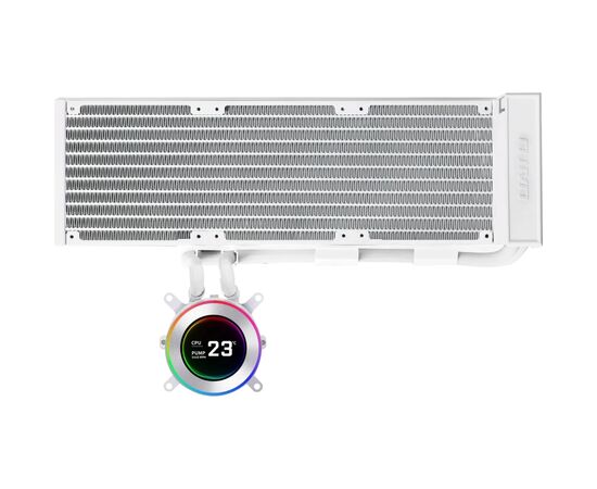 Система жидкостного охлаждения Lian Li HydroShift II LCD-C 360CL, White (G89.GHS2LCD36RW.00), изображение 2 Система жидкостного охлаждения Lian Li HydroShift II LCD-C 360CL, White (G89.GHS2LCD36RW.00), изображение 2
