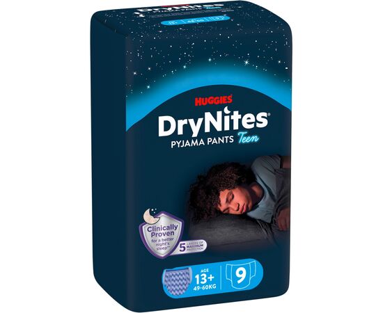 Підгузки Huggies DryNites для хлопчиків 13+ років, 9 шт (5029053583662)