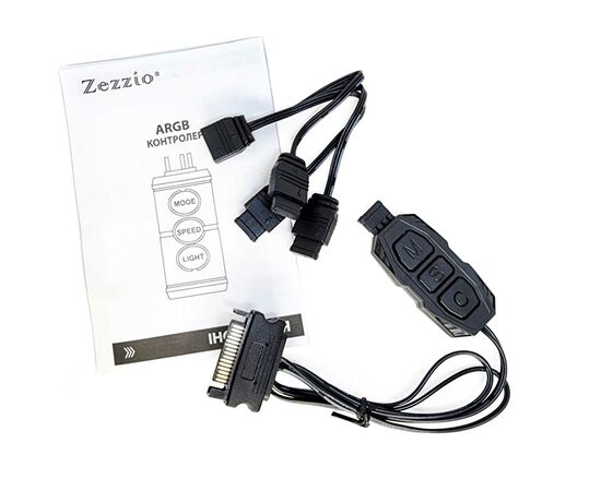 Модуль управління підсвічуванням Zezzio Контролер керування Zezzio ARGB 3-Pin 5V/SATA (Zezzio ARGB controller Sata) (Zezzio ARGB 3-Pin 5V/SATA), зображення 3 Модуль управління підсвічуванням Zezzio Контролер керування Zezzio ARGB 3-Pin 5V/SATA (Zezzio ARGB controller Sata) (Zezzio ARGB 3-Pin 5V/SATA), зображення 3