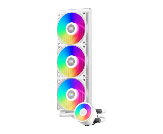 Система жидкостного охлаждения PcCooler СРО PсCOOLER DA360 PRO ARGB білий IntelLGA 20XX/1700/1200/115X/1851 AMD AM5/AM4 (DA360 Pro ARGB Digital WH), изображение 2 Система жидкостного охлаждения PcCooler СРО PсCOOLER DA360 PRO ARGB білий IntelLGA 20XX/1700/1200/115X/1851 AMD AM5/AM4 (DA360 Pro ARGB Digital WH), изображение 2