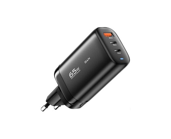 Зарядное устройство Essager 2xUSB-C + 1xUSB 65W GaN black (ECT2CA-MYB01) Зарядное устройство Essager 2xUSB-C + 1xUSB 65W GaN black (ECT2CA-MYB01)
