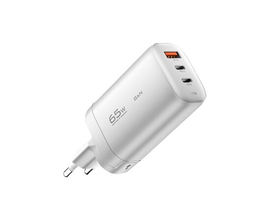Зарядное устройство Essager 2xUSB-C + 1xUSB 65W GaN white (ECT2CA-MYB02) Зарядное устройство Essager 2xUSB-C + 1xUSB 65W GaN white (ECT2CA-MYB02)
