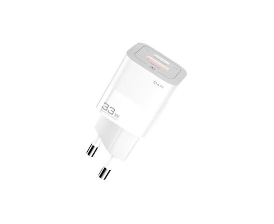 Зарядное устройство Essager 1xUSB + 1xUSB-C 33W GaN white (ECTCA-FZB02) Зарядное устройство Essager 1xUSB + 1xUSB-C 33W GaN white (ECTCA-FZB02)