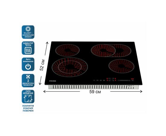 Варочна поверхня PRIME Technics PEH 664 Варочна поверхня PRIME Technics PEH 664