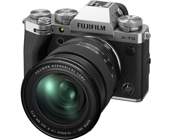 Цифровий фотоапарат Fujifilm X-T5 + XF 16-80 F4 Kit Silver (16939497), зображення 2 Цифровий фотоапарат Fujifilm X-T5 + XF 16-80 F4 Kit Silver (16939497), зображення 2