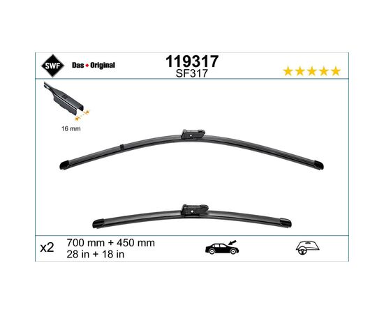 Щітка склоочисника SWF 119317, зображення 2