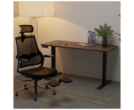 Компьютерный стол Mealux PowerDesk Duo Walnut (EVO-242 Duo Walnut /B), изображение 6 Компьютерный стол Mealux PowerDesk Duo Walnut (EVO-242 Duo Walnut /B), изображение 6