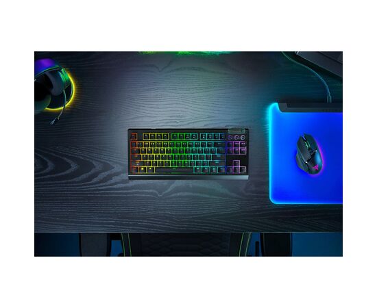 Клавиатура Razer BlackWidow V4 Low-Profile TKL Wireless/Bluetooth/USB Green switch UA Black (RZ03-05450500-R3M1), изображение 10