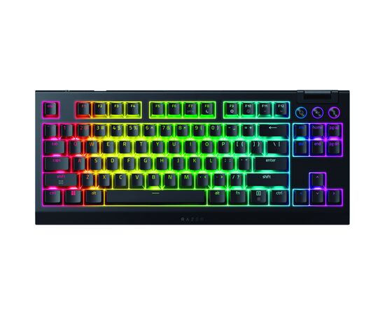 Клавиатура Razer BlackWidow V4 Low-Profile TKL Wireless/Bluetooth/USB Green switch UA Black (RZ03-05450500-R3M1)