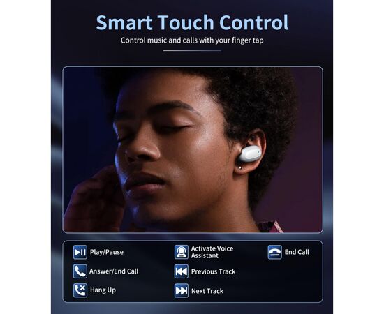 Наушники Choetech TWS Small Cube White (BH-T23-WH), изображение 6 Наушники Choetech TWS Small Cube White (BH-T23-WH), изображение 6