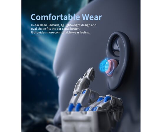 Наушники Choetech TWS Small Cube Pink (BH-T23-PK), изображение 5 Наушники Choetech TWS Small Cube Pink (BH-T23-PK), изображение 5