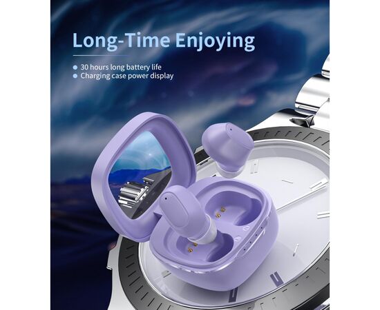 Наушники Choetech TWS Small Cube Purple (BH-T23-PU), изображение 4 Наушники Choetech TWS Small Cube Purple (BH-T23-PU), изображение 4