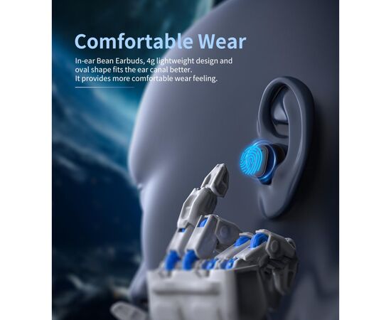 Наушники Choetech TWS Small Cube Black (BH-T23-BK), изображение 5 Наушники Choetech TWS Small Cube Black (BH-T23-BK), изображение 5