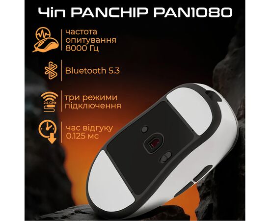 Мишка RAWM ER21 Wireless/Bluetooth Black (ER21.black), зображення 3 Мишка RAWM ER21 Wireless/Bluetooth Black (ER21.black), зображення 3