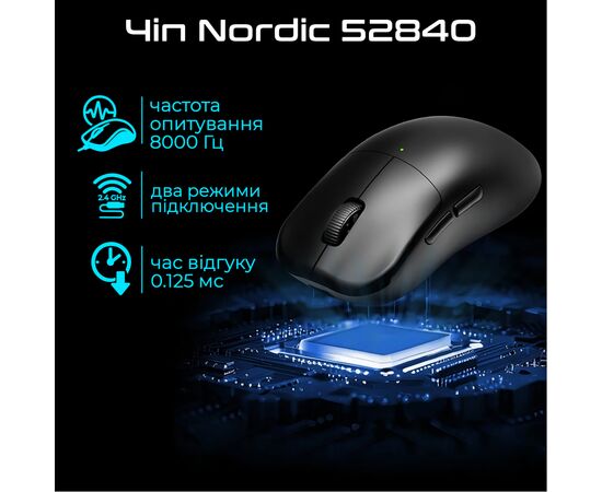 Мишка RAWM ES21Pro Wireless Black (ES21PRO.black), зображення 3 Мишка RAWM ES21Pro Wireless Black (ES21PRO.black), зображення 3