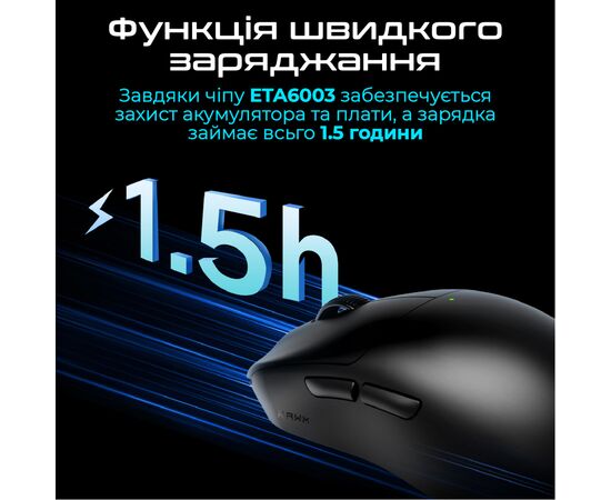 Мишка RAWM ES21Pro Wireless Black (ES21PRO.black), зображення 5 Мишка RAWM ES21Pro Wireless Black (ES21PRO.black), зображення 5