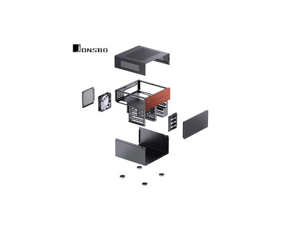 Корпус JONSBO N4 Black, изображение 12