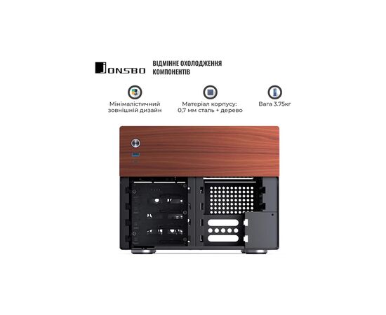 Корпус JONSBO N4 Black, изображение 8