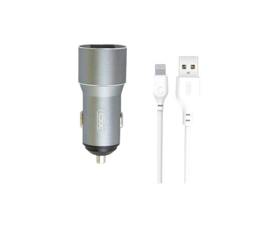 Зарядний пристрій XO 1xUSB + cable USB to Lightning TZ09 gray (6920680873517)