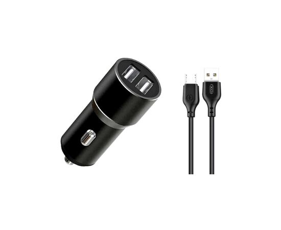 Зарядний пристрій XO 1xUSB + cable USB to Micro 5P TZ09 black (6920680873487)