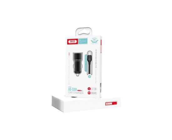 Зарядний пристрій XO 1xUSB + cable USB to USB-C TZ09 black (6920680873500), зображення 2