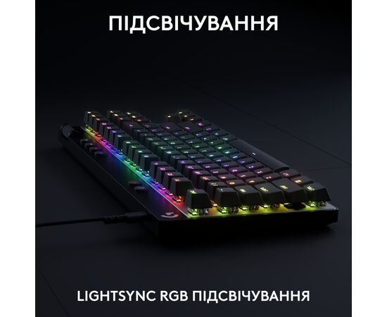 Клавіатура Logitech G PRO X TKL Rapid Linear USB UA Black (920-013233), зображення 10 Клавіатура Logitech G PRO X TKL Rapid Linear USB UA Black (920-013233), зображення 10