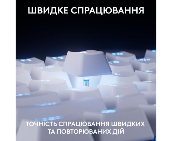 Клавіатура Logitech G PRO X TKL Rapid Linear USB UA White (920-013242), зображення 7 Клавіатура Logitech G PRO X TKL Rapid Linear USB UA White (920-013242), зображення 7