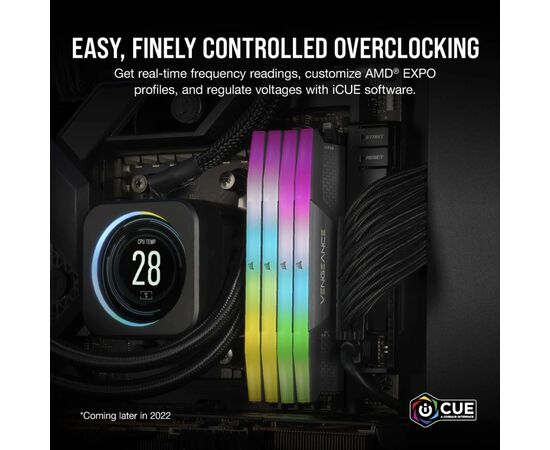 Модуль памяти для компьютера DDR5 96GB (2x48GB) 6000 MHz Vengeance RGB Grey Corsair (CMH96GX5M2E6000Z36), изображение 8 Модуль памяти для компьютера DDR5 96GB (2x48GB) 6000 MHz Vengeance RGB Grey Corsair (CMH96GX5M2E6000Z36), изображение 8