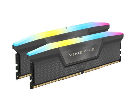 Модуль памяти для компьютера DDR5 96GB (2x48GB) 6000 MHz Vengeance RGB Grey Corsair (CMH96GX5M2E6000Z36) Модуль памяти для компьютера DDR5 96GB (2x48GB) 6000 MHz Vengeance RGB Grey Corsair (CMH96GX5M2E6000Z36)