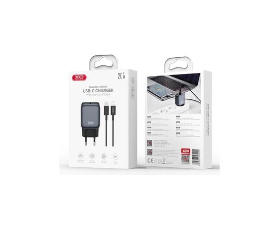 Зарядний пристрій XO USB-C PD20W Black (L153.black), зображення 3