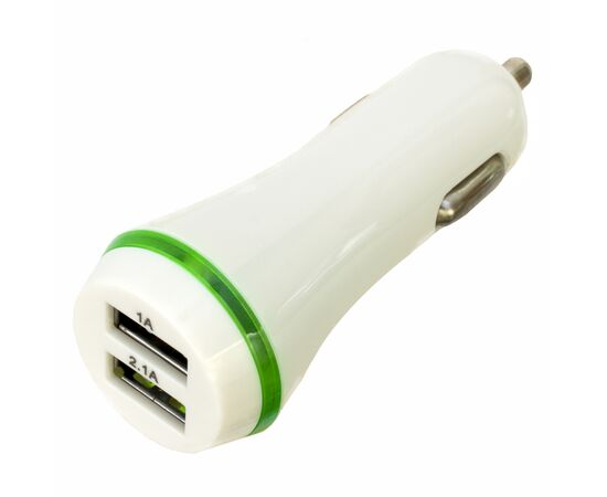 Зарядное устройство Patron 2xUSB 2A/1A white (PN-2USB-CAR-WH) Зарядное устройство Patron 2xUSB 2A/1A white (PN-2USB-CAR-WH)