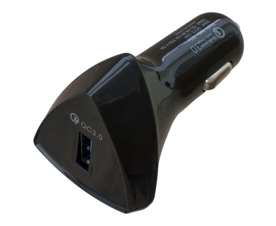 Зарядное устройство Patron USB QC3.0 3A black (PN-QC3-CAR-B) Зарядное устройство Patron USB QC3.0 3A black (PN-QC3-CAR-B)