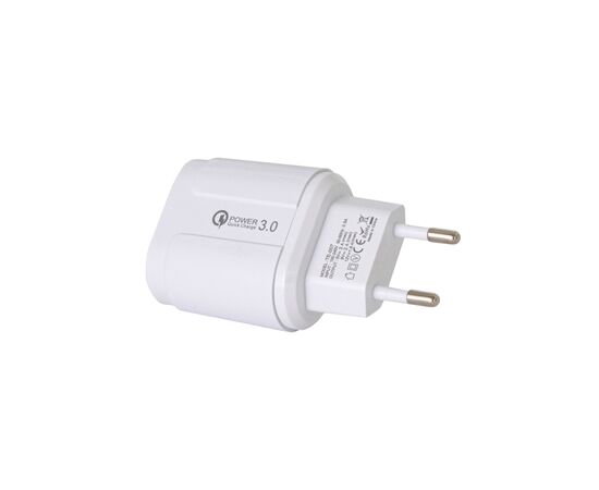Зарядное устройство Patron USB QC3.0 2.4A white (PN-QC3-220V-W) Зарядное устройство Patron USB QC3.0 2.4A white (PN-QC3-220V-W)