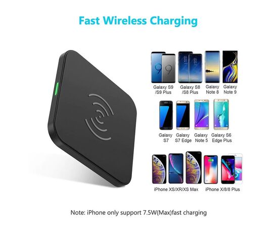 Зарядное устройство Choetech Wireless 10W black (T511-S), изображение 2 Зарядное устройство Choetech Wireless 10W black (T511-S), изображение 2