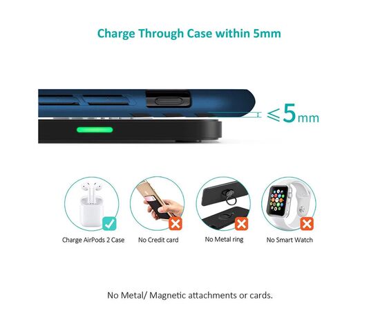 Зарядное устройство Choetech Wireless 10W black (T511-S), изображение 4 Зарядное устройство Choetech Wireless 10W black (T511-S), изображение 4